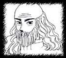 Old man with wavy hair
